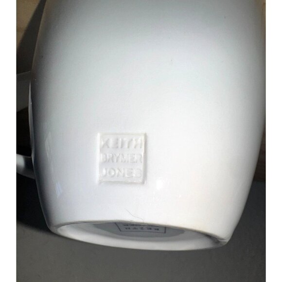 Keith Brymer Jones Alphabet Mug H Embossed White Ceramic 4 Inches - Picture 3 of 7